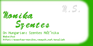 monika szentes business card